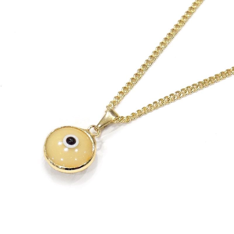 ナザールボンジュウ　トルコのお守り　ペンダント/クリーム　N-P002-CR