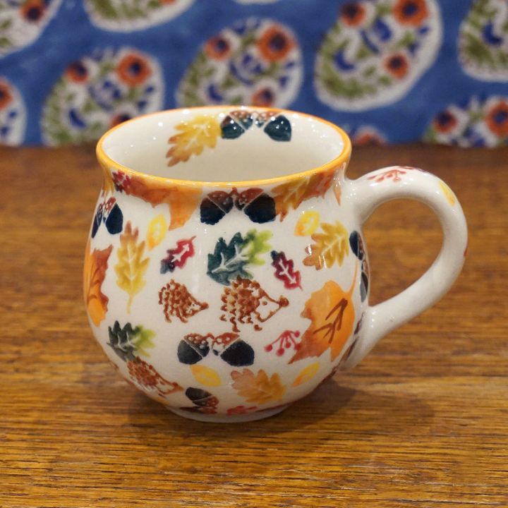 ポーランド陶器　ポーリッシュポタリー 「VENA」 マグカップ（約220ml） V337-U634　ハリネズミ柄