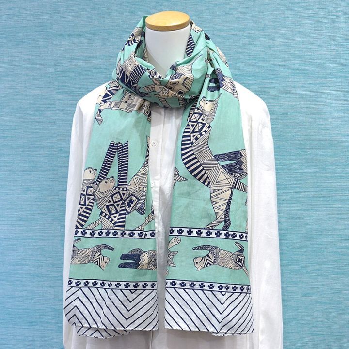 【新品】NILA フラワープリント コットンストール szblockprints ハンドブロックプリント コットンストール IBP-SCF005