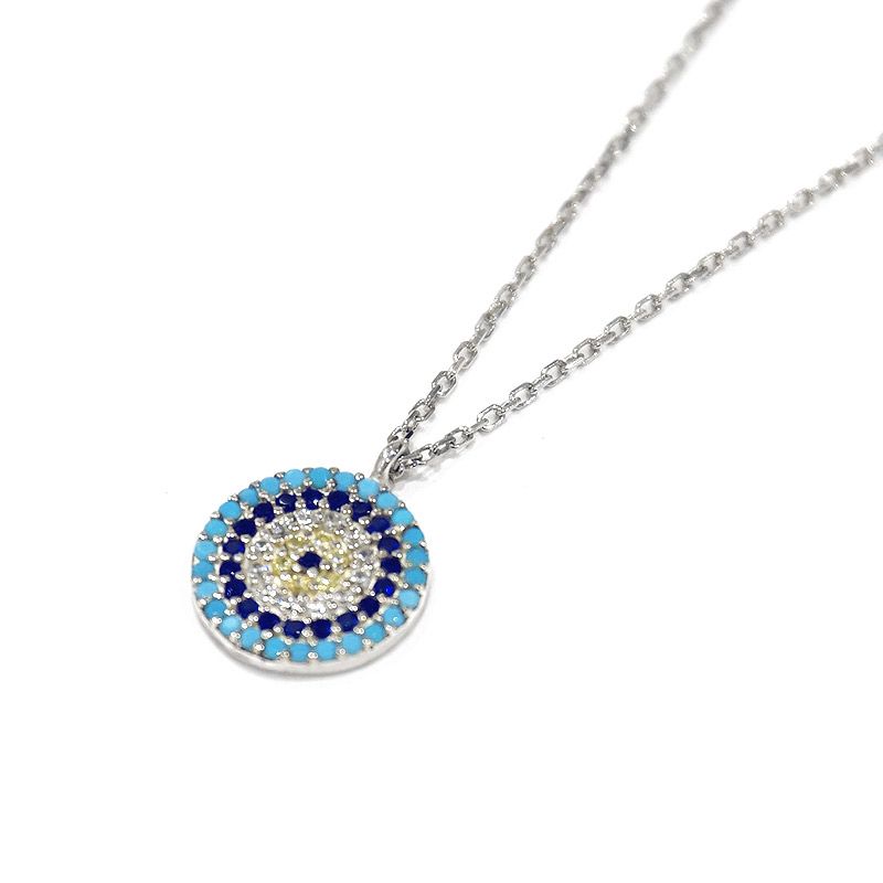 ナザールボンジュウ　トルコのお守り　シルバーペンダント　N-PS541027　まんまる目玉