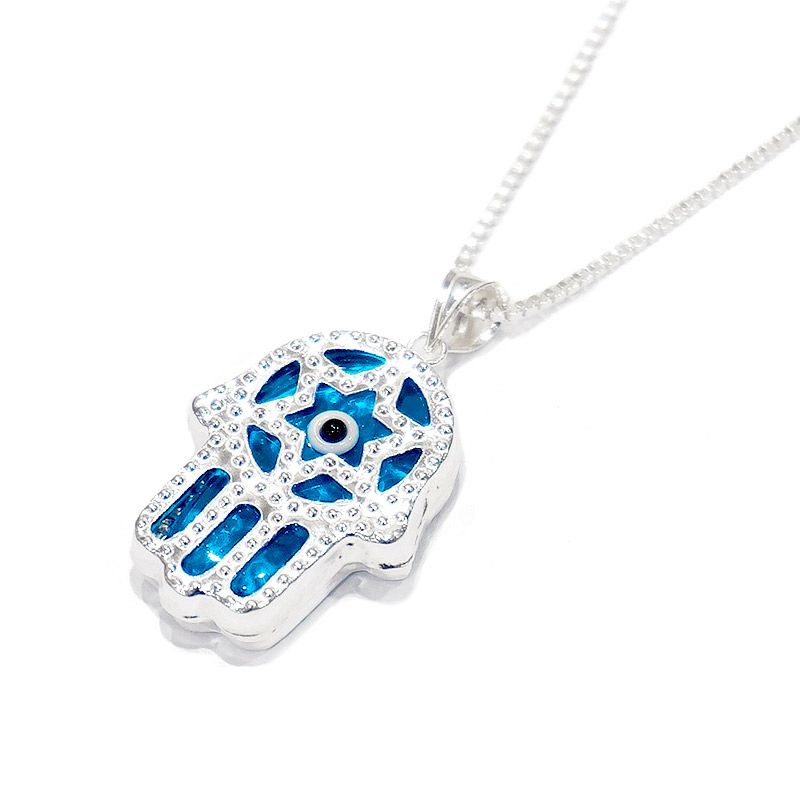 ナザールボンジュウペンダントトップ　N-PS0446B　シルバー925/水色目玉