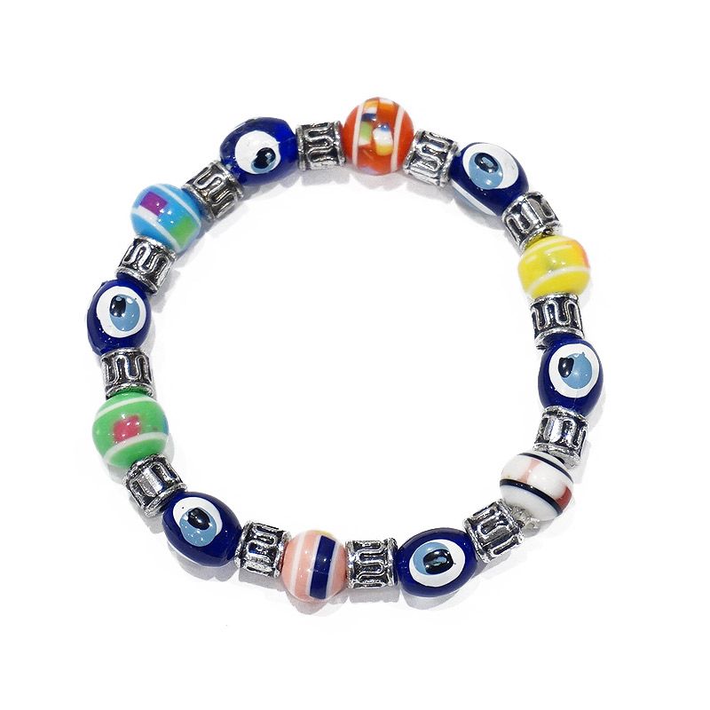 ナザールボンジュウ　ビーズブレスレット　N-B11394MC　 ミックスカラー