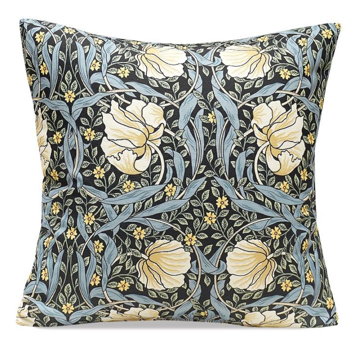 Morris Collection クッションカバー（45cm） ピンパーネル/ブラック MCC-PPBK