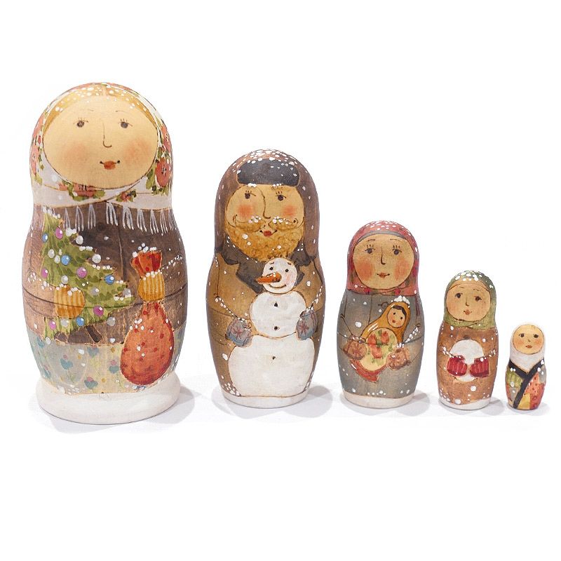 ロシア エレーナ・イワンツォワ作 マトリョーシカ（3P） MAT-162
