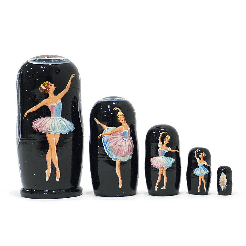 ロシア チェブラーシカマトリョーシカ（5P） 小サイズ/茶 MAT-020