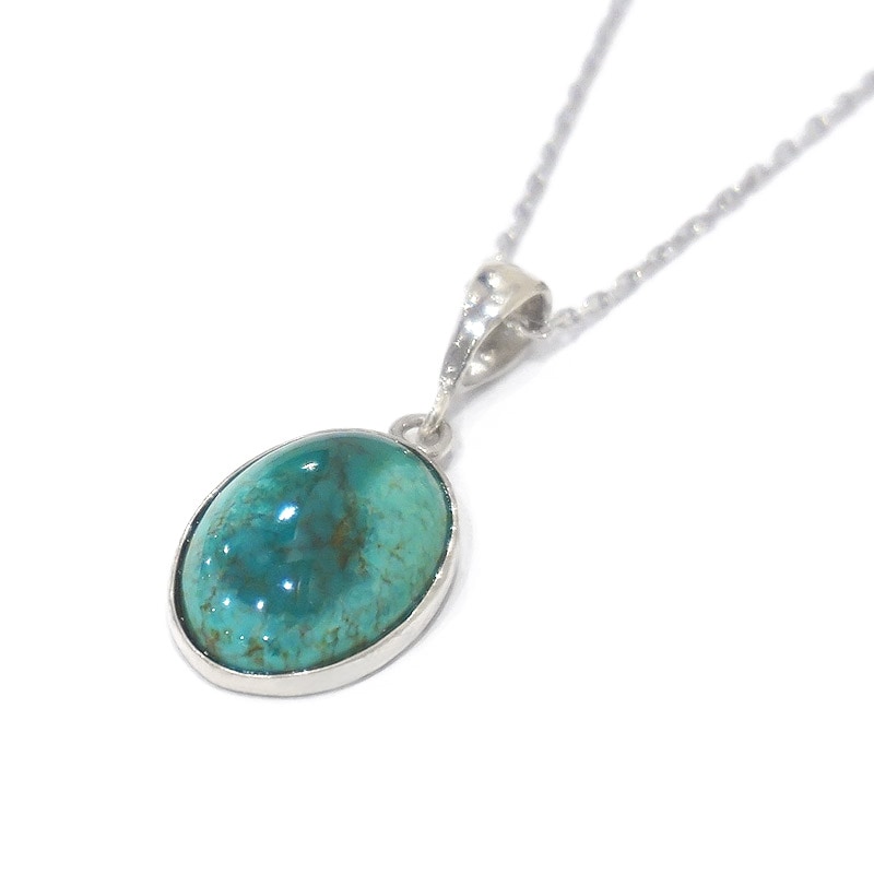 トルコ石シルバーネックレス　SV-N-TQ02-03