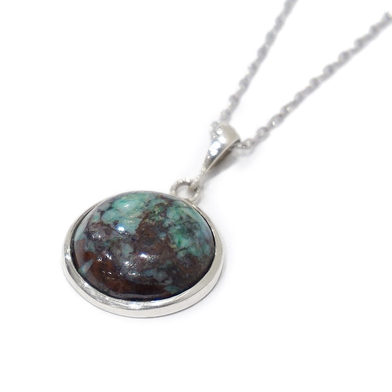 トルコ石シルバーネックレス　SV-N-TQ02-05