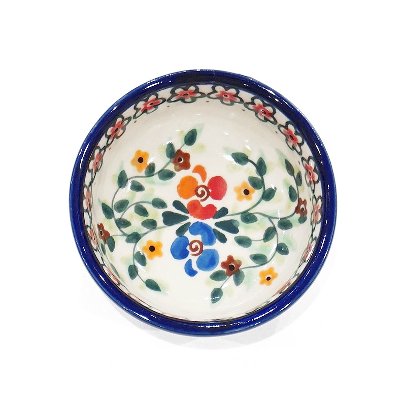 ポーランド陶器　ポーリッシュポタリー 「Millena」 ボウル小　M0330B-B1　花かんむり