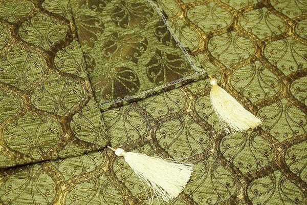 トルコ製マルチカバー(ベッドカバー)◆シングルサイズ◆MC-S-PKGR　ピーコック柄/グリーン