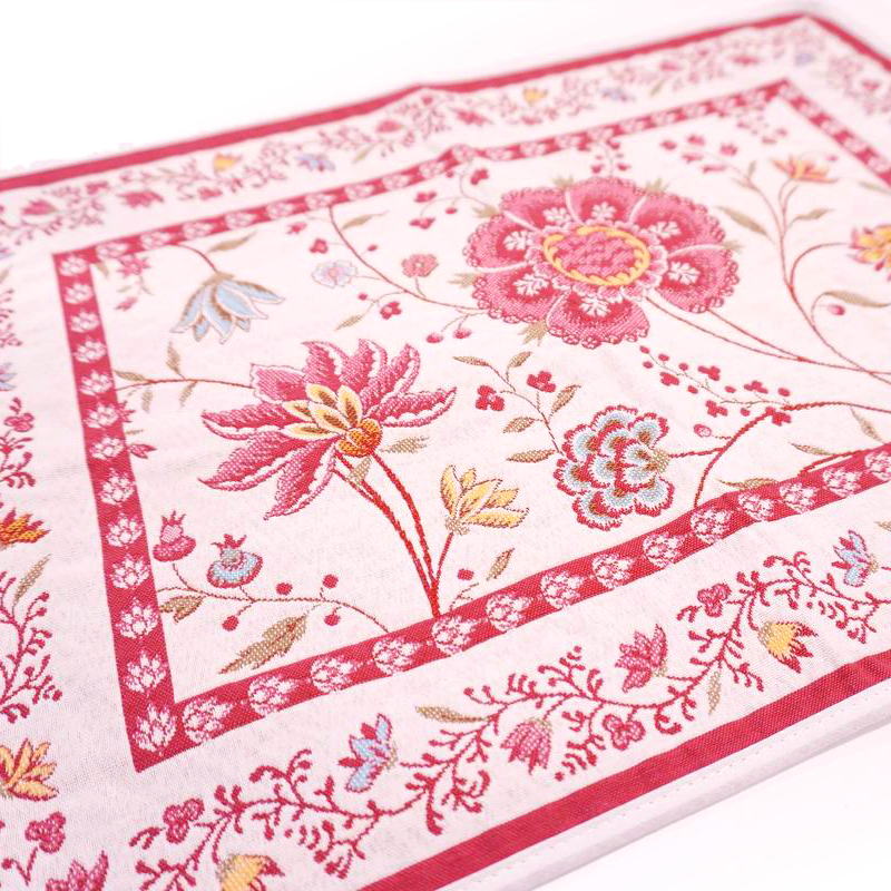 フランス製ジャカード織プレースマット◆FLM-MNT-PK モンテスパン/ピンク