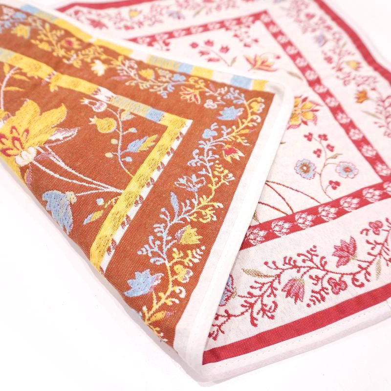 フランス製ジャカード織プレースマット◆FLM-MNT-PK モンテスパン/ピンク