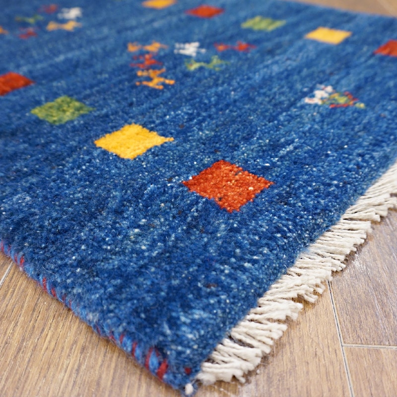手織りギャッベ GB80-006 76×52cm 玄関サイズ | □ギャッベ・絨毯