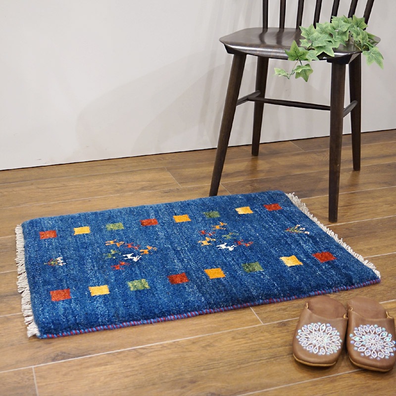 ㊗️GW価格セール㊗️　180×123cm　ギャッベ　手織り　民族ギャッベ 手織りギャッベ GB80-006 76×52cm 玄関サイズ | □ギャッベ・絨毯