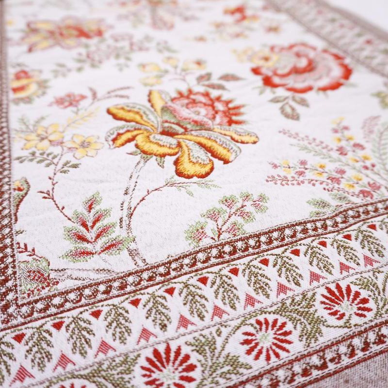 フランス製ジャカード織テーブルランナー◇FRN-GRN-RD ガランス/レッド