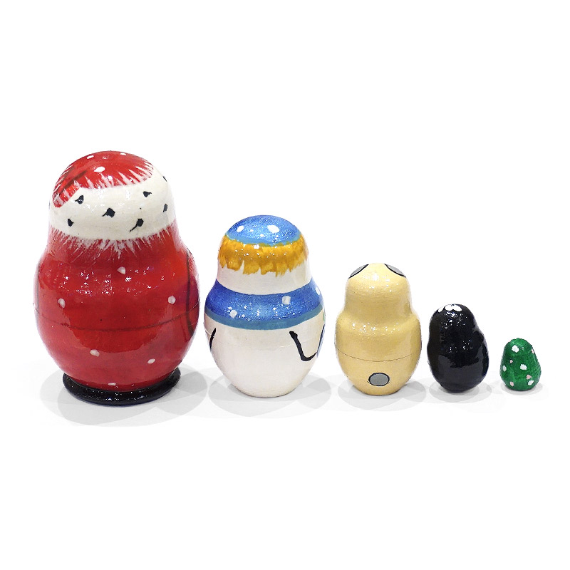ロシア サンタクロース クリスマス ミニマトリョーシカ（5P） MAT-182
