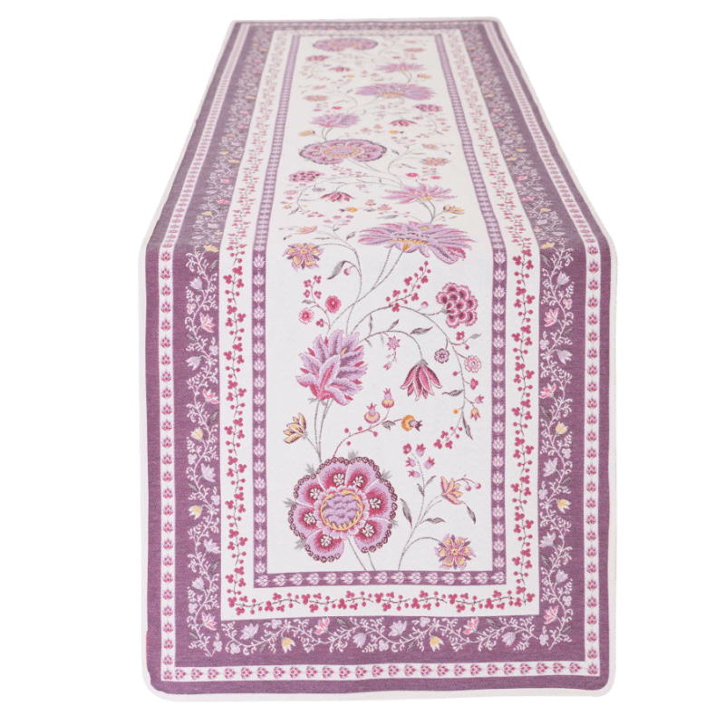 フランス製ジャカード織テーブルランナー◆FRN-MNT-BL モンテスパン/パープル
