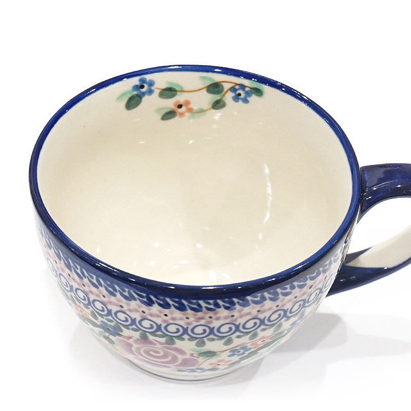 ポーランド陶器 ポーリッシュポタリー 「Millena」 カフェオレマグ