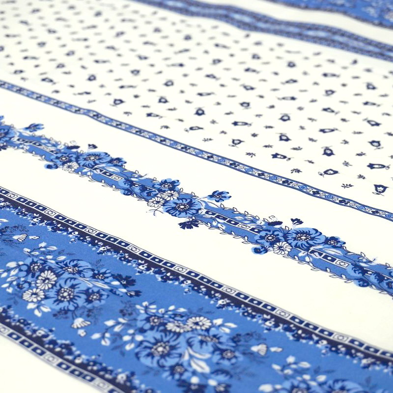 フランス製 コットン撥水テーブルクロス☆トラディション/ホワイト150x120cmサイズ F155120-TRAD-WB