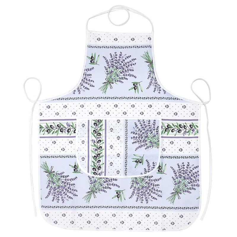 南仏プロヴァンス製　コットンエプロン　ロリス/ラベンダー　FAP-LRS-LV