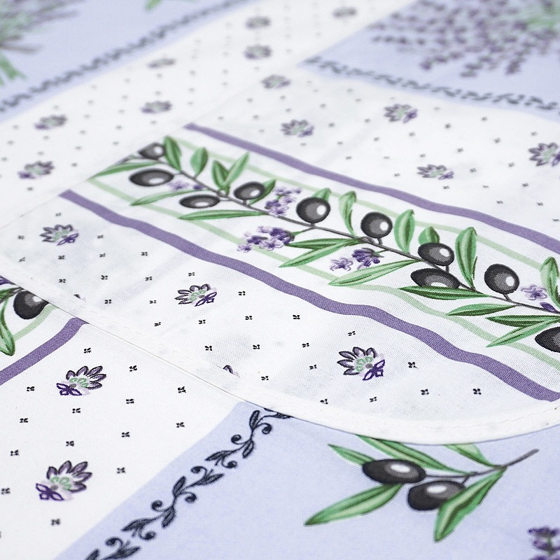 南仏プロヴァンス製　コットンエプロン　ロリス/ラベンダー　FAP-LRS-LV