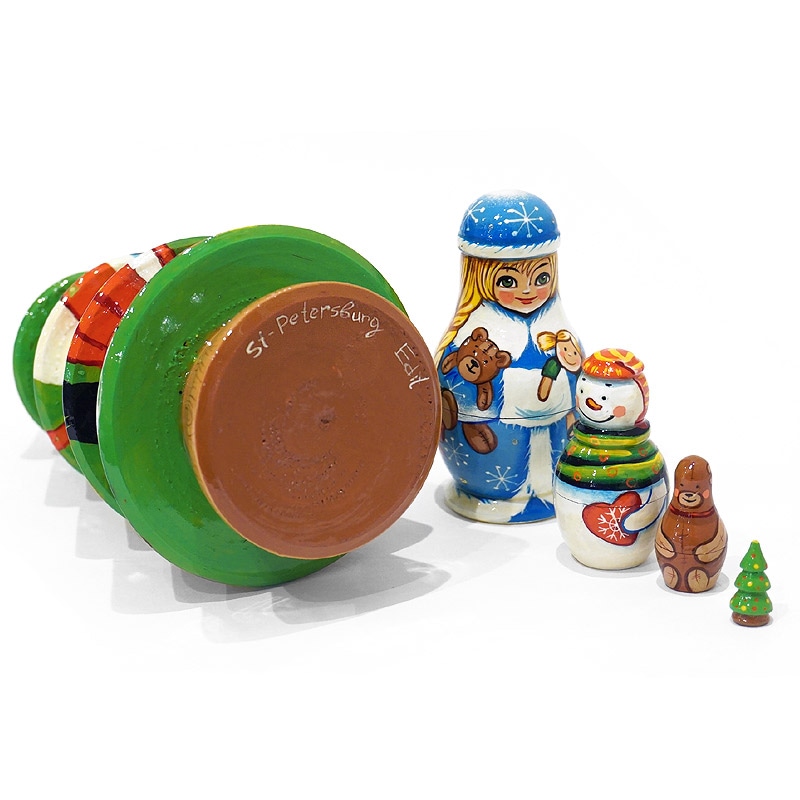 ロシア ツリー型マトリョーシカ（5P） MAT-113 | インテリア雑貨,置物