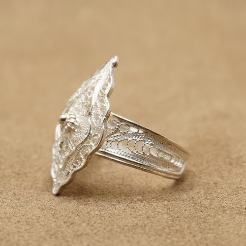 トルコ伝統の銀線細工 テルキャーリ リング(フリーサイズ） SV-R