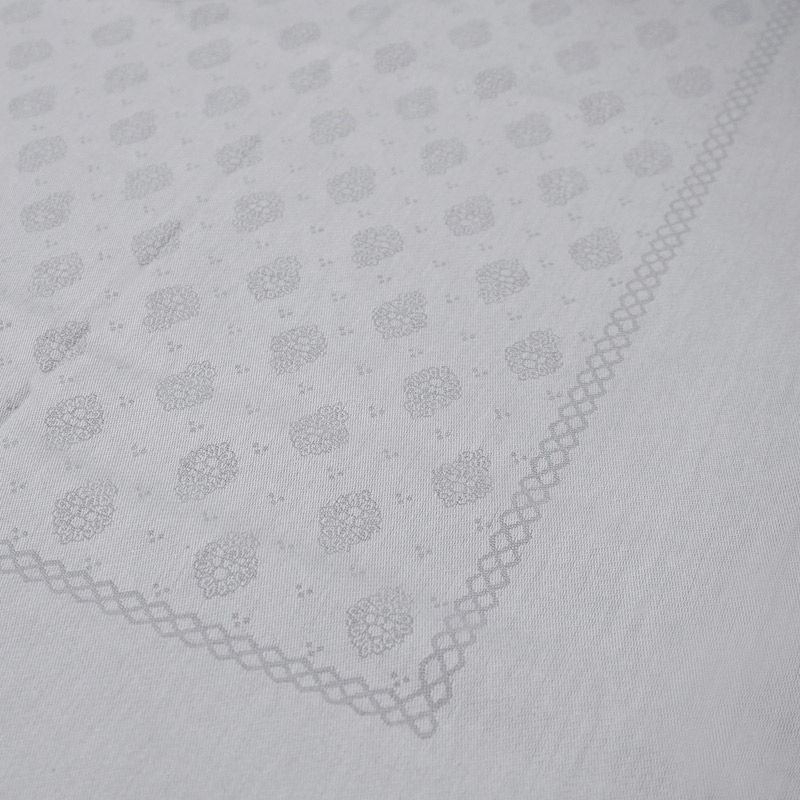 フランス製 ジャカード織 撥水テーブルクロス ヴォクリューズ/グレー 約160x160cm F160160-VCLS-GY