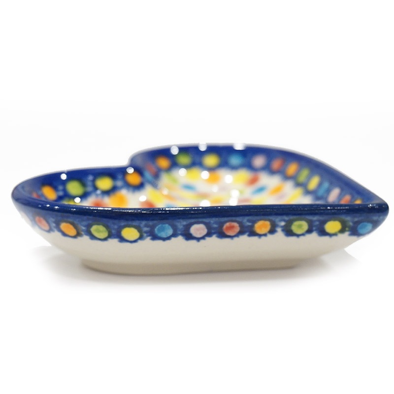 ポーランド陶器　ポーリッシュポタリー 「VENA」 ハートプレート　V392-C133