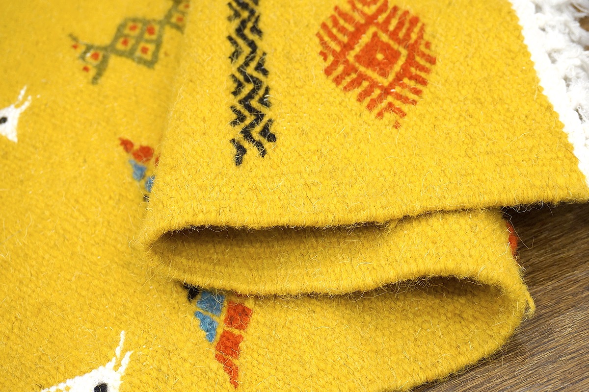 チュニジア　手織りキリム　80×49cm　玄関サイズ　TK80x50-4