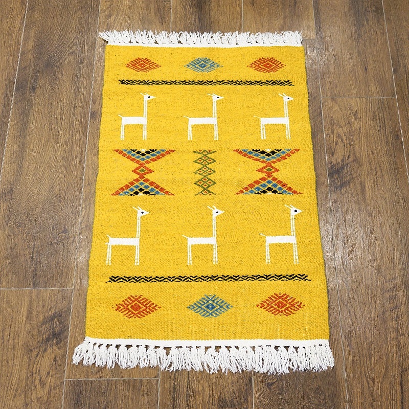 チュニジア　手織りキリム　80×49cm　玄関サイズ　TK80x50-4