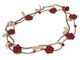 トゥーオヤ　ネックレス　OYA-NT-FWLF-RD　小花＆リーフ/レッド
