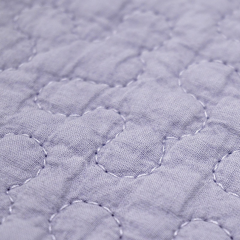 韓国伝統のキルティング「イブル」マルチカバー 205×150cm前後 パープルグレー IBUL205-PGY