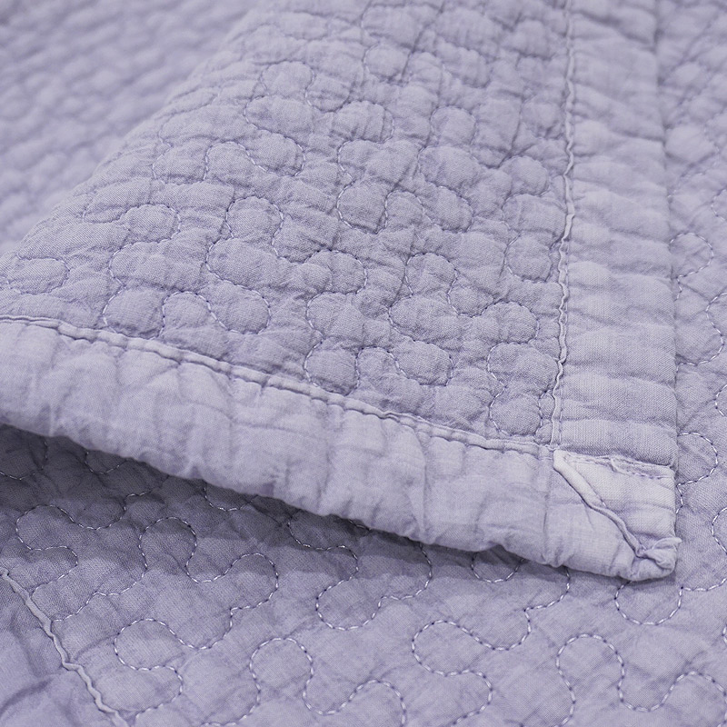 韓国伝統のキルティング「イブル」マルチカバー 205×150cm前後 パープルグレー IBUL205-PGY