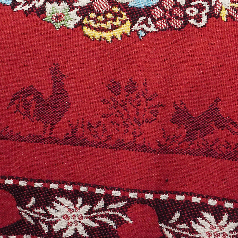 フランス製ジャカード織クッションカバー45cm角 両面柄ちがい◇FCC-PLG