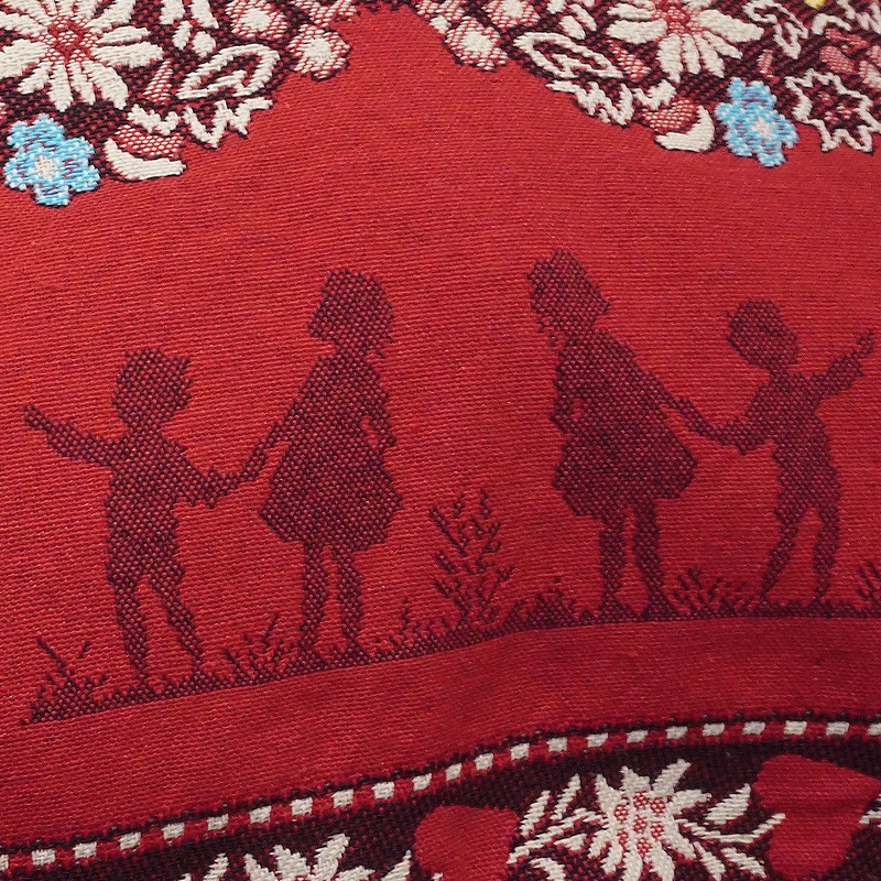 フランス製ジャカード織クッションカバー45cm角 両面柄ちがい