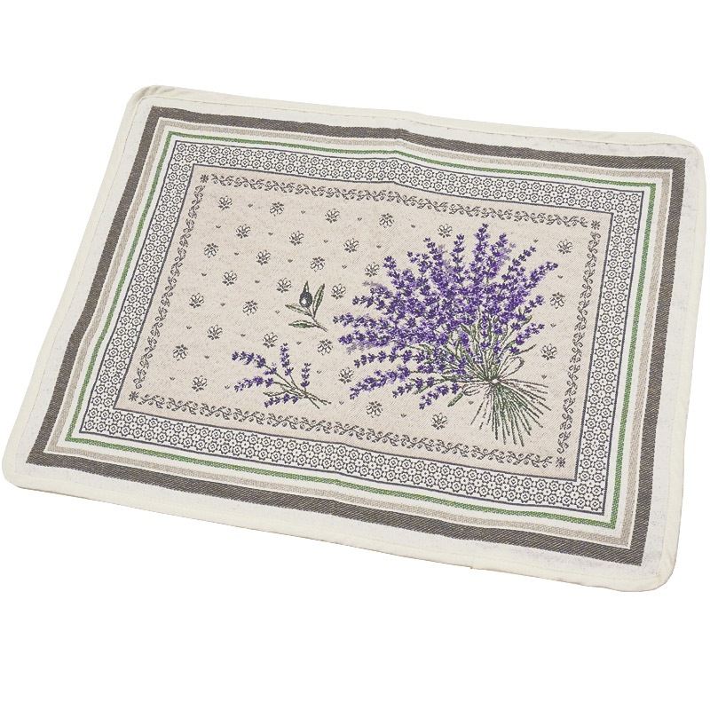 フランス製ジャカード織プレースマット◆FLM-CST-LV カスティヨン/ホワイト