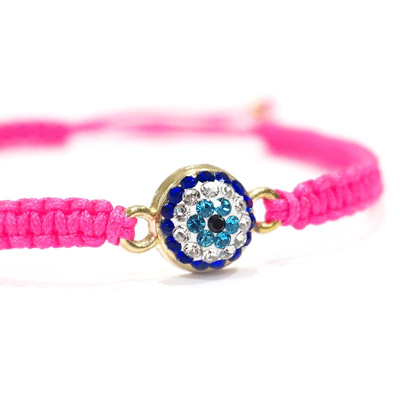 ナザールボンジュウきらきらブレスレット　コードブレス　N-BB590PK　ピンク