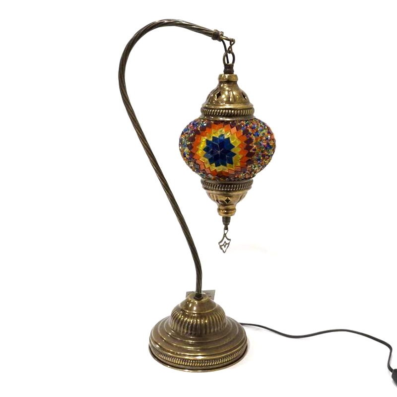 トルコ製モザイクガラステーブルランプ　LS-H109 (LEDサービス球付)