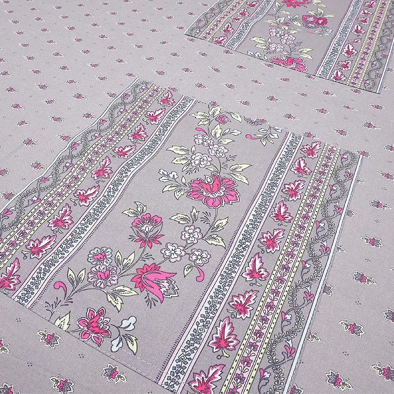 南仏プロヴァンス製　コットンエプロン　アヴィニョン/グレー　FAP-AVIGNION-GY