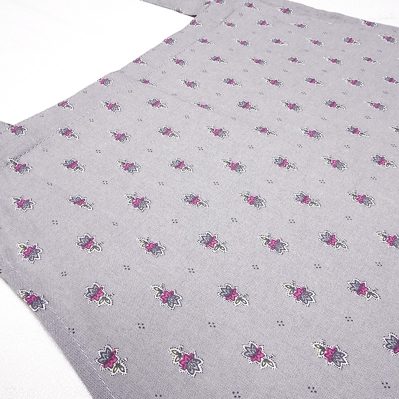 南仏プロヴァンス製　コットンエプロン　アヴィニョン/グレー　FAP-AVIGNION-GY