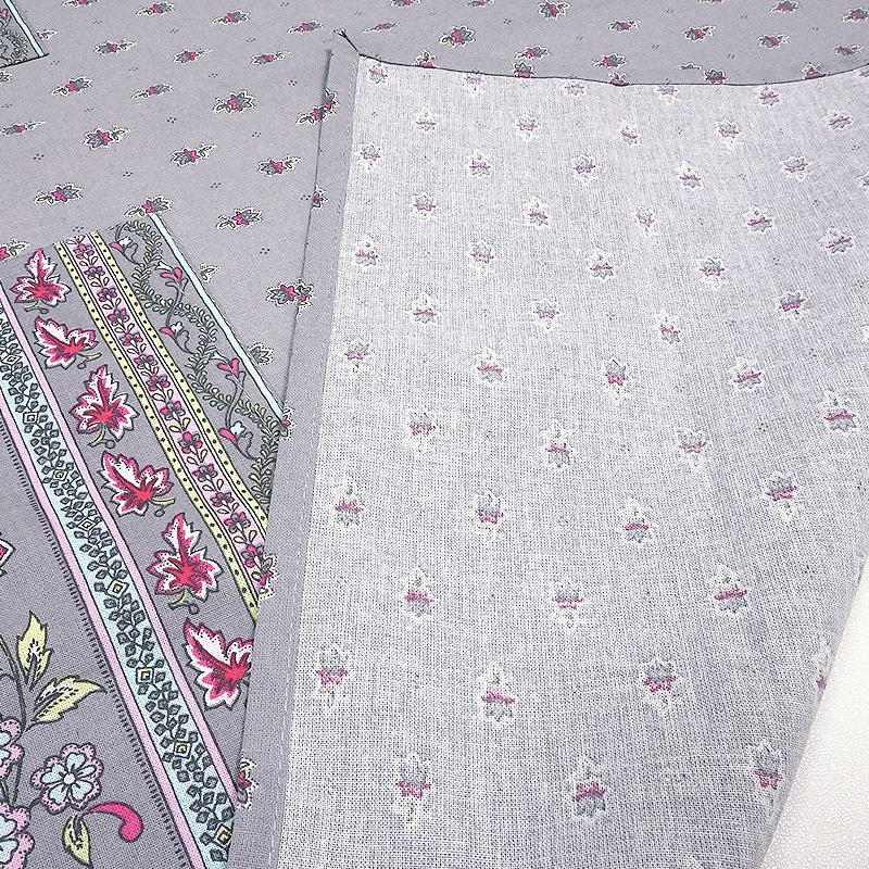 南仏プロヴァンス製　コットンエプロン　アヴィニョン/グレー　FAP-AVIGNION-GY