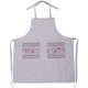 南仏プロヴァンス製　コットンエプロン　アヴィニョン/グレー　FAP-AVIGNION-GY