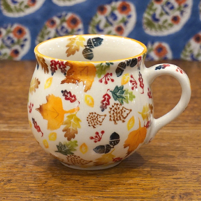 ポーランド陶器　ポーリッシュポタリー 「VENA」 マグカップ大（約340ml） V352-U634　ハリネズミ柄