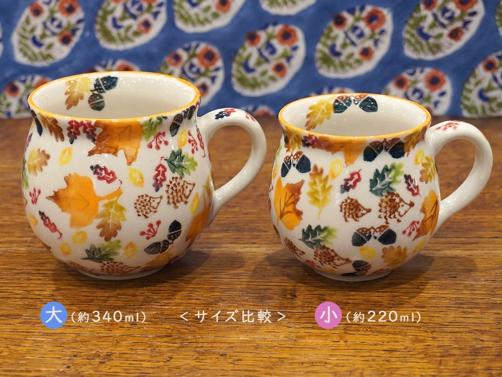 ポーランド陶器　ポーリッシュポタリー 「VENA」 マグカップ大（約340ml） V352-U634　ハリネズミ柄