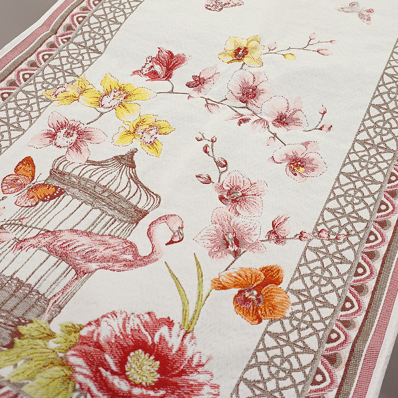 フランス製 ジャカード織 テーブルランナー ジャルダン FRN-JARDIN