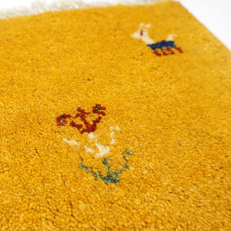 手織りギャッベ GB40-385 座布団サイズ 約38×40cm | □イラン産