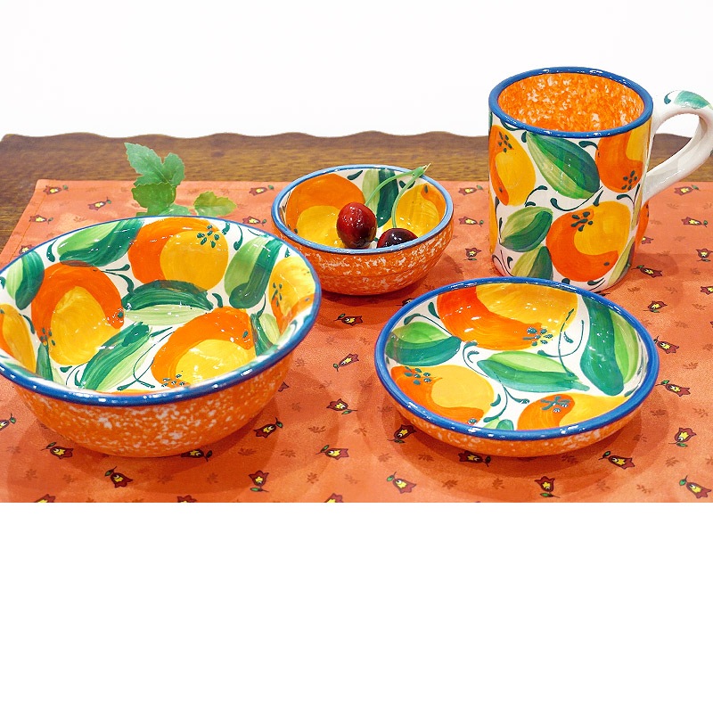 スペイン陶器 SPL-MG4608OR ストレートマグ オレンジ | キッチン