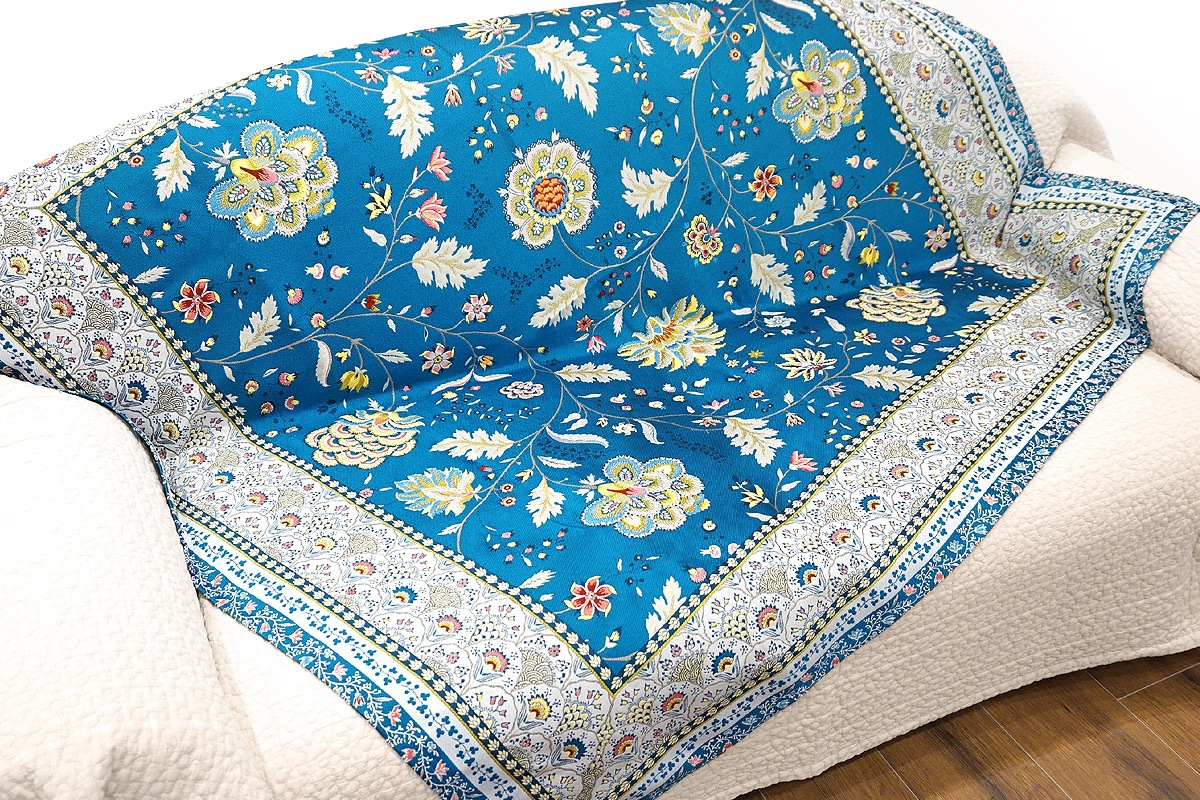 フランス製マルチカバー145x145cmサイズ◆FMC145-MNT-TL モンテスパン/ティール