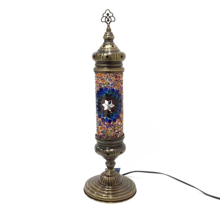 トルコ製モザイクガラステーブルランプ　LS-C101 (LEDサービス球付)