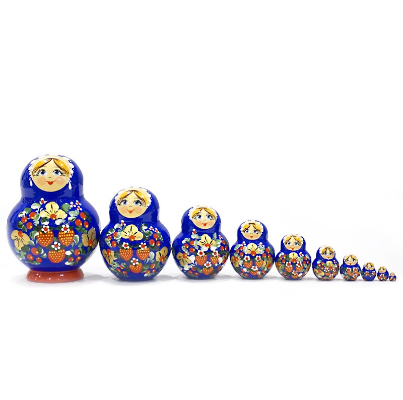 ロシア ガリーナ・チェーホワ作 ミニマトリョーシカ（10P大） MAT-091